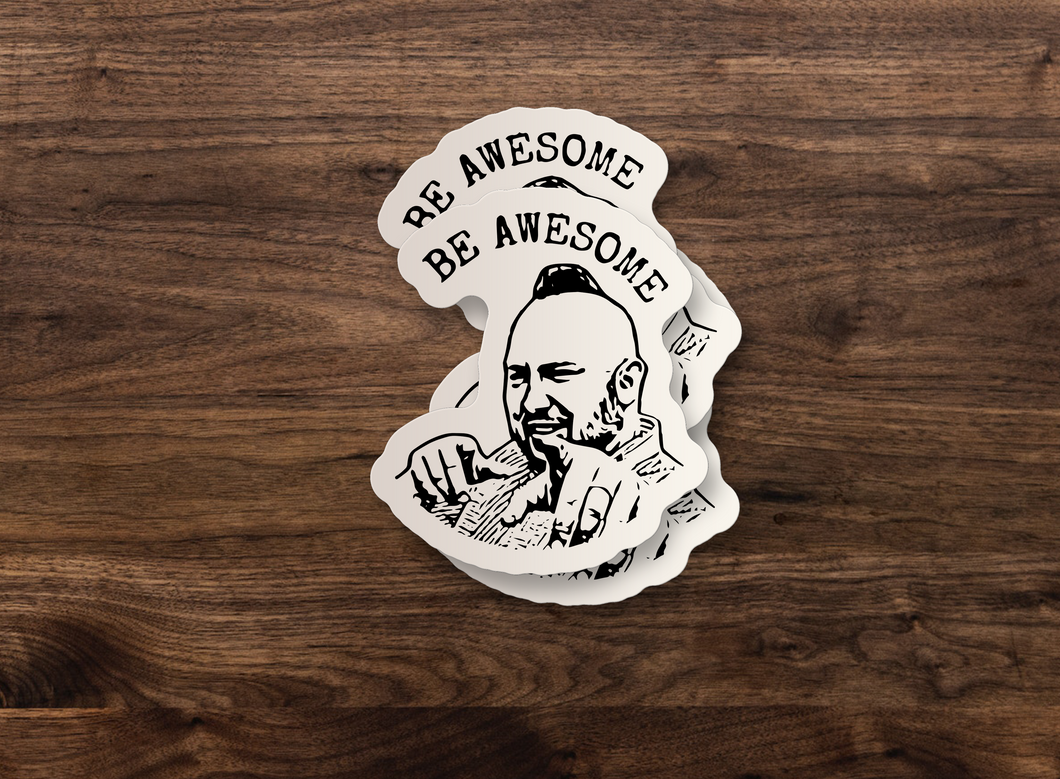 Mohawk Matt Be Awesome Stamp Decal